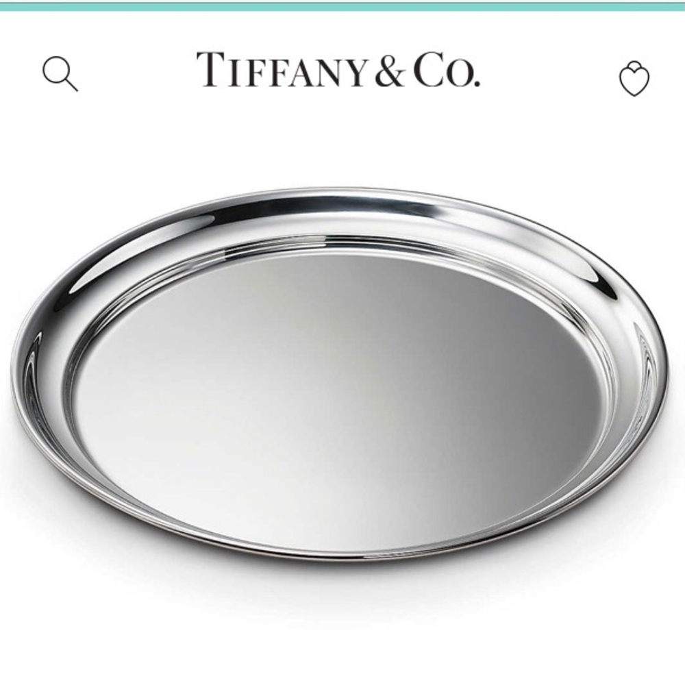 NWOT Tiffany & Co. 8” Round Pewter Tray